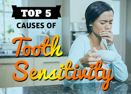 Lexington dentist, Dr. Kevin Brewer at Brewer Family Dental lists the top 5 causes of tooth sensitivity. Give us a call today if you need relief from sensitive teeth!